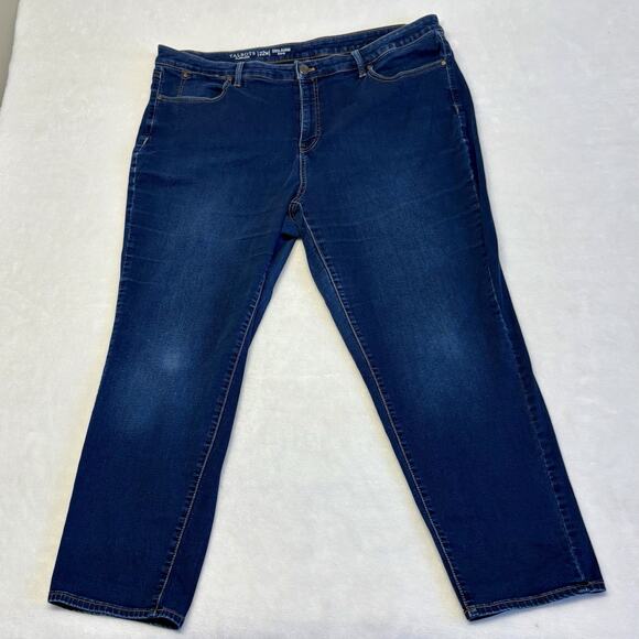 Talbots Denim - Talbots Slim Ankle Curvy Dark Wash Blue Denim Jeans Women’s Plus Size 22W